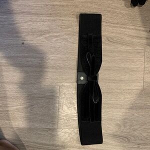 Ellen Tracy Black Wide Belt with Bow Detail